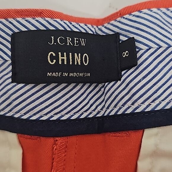 J. Crew Womens Chino Shorts 4 Pockets Beltloops Zip & Hook Closure Size 8 (NWOT) - Picture 6 of 8